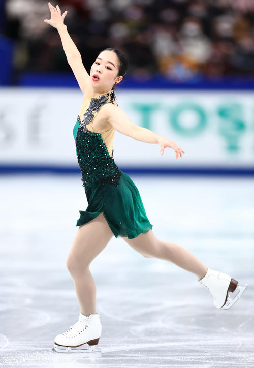 女子SPで演技する野口（撮影・垰建太）