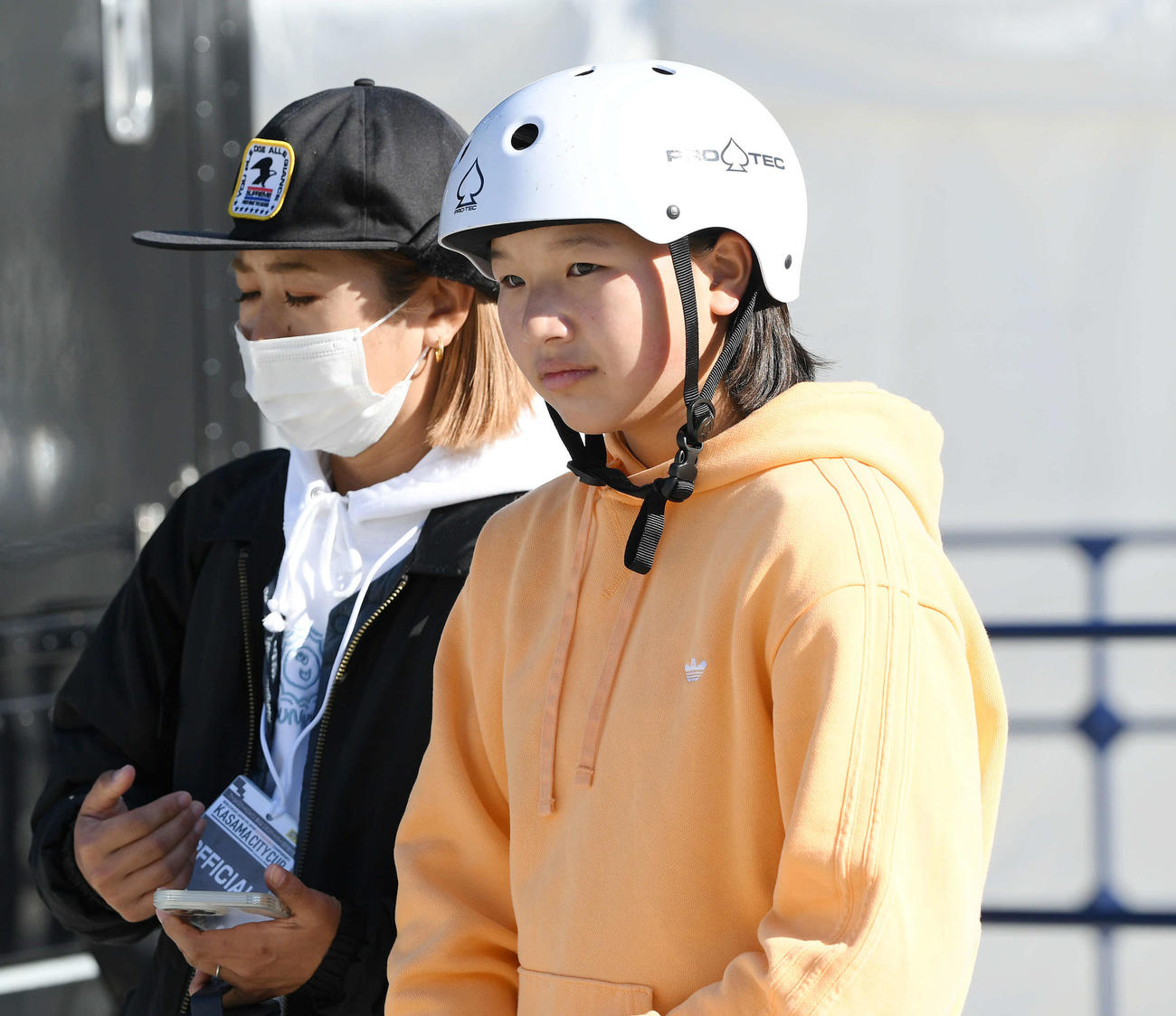 ストリート女子準決勝を終えた西矢（撮影・滝沢徹郎）