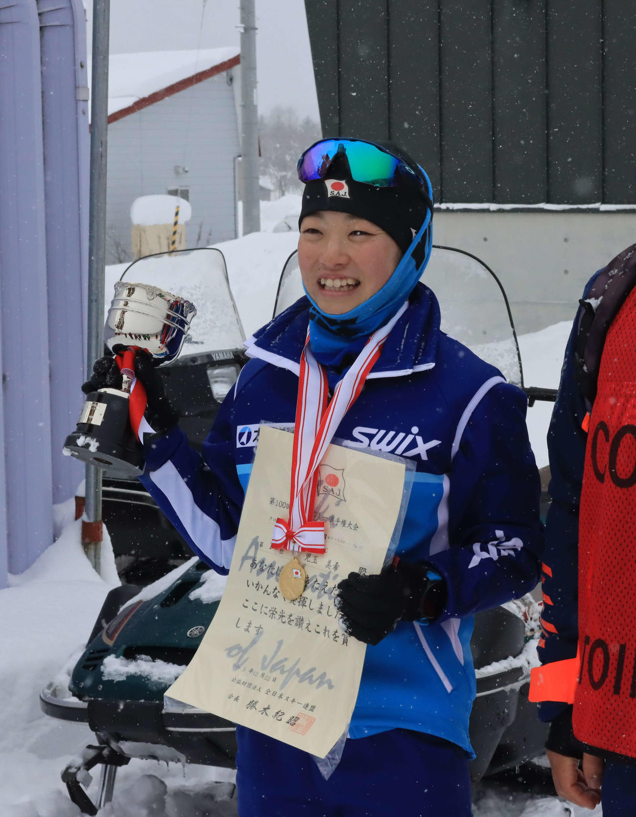 ノルディックスキー距離全日本選手権女子5キロクラシカルで優勝した児玉（撮影・保坂果那）