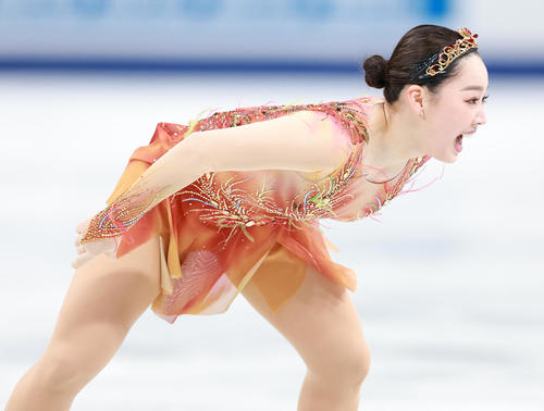 女子フリーの演技をする樋口（撮影・垰建太）