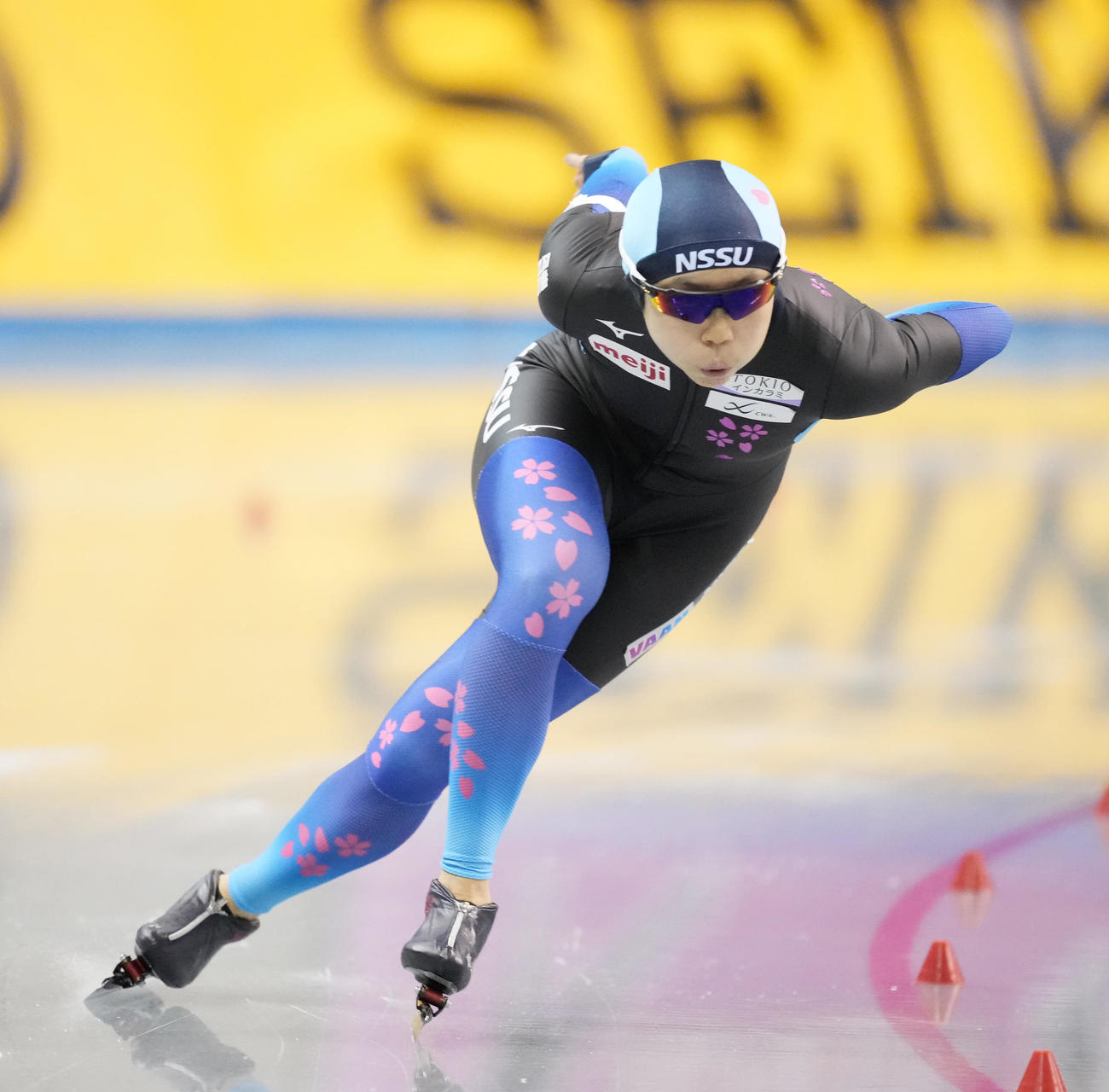 女子500メートルで優勝した高木美（撮影・菅敏）
