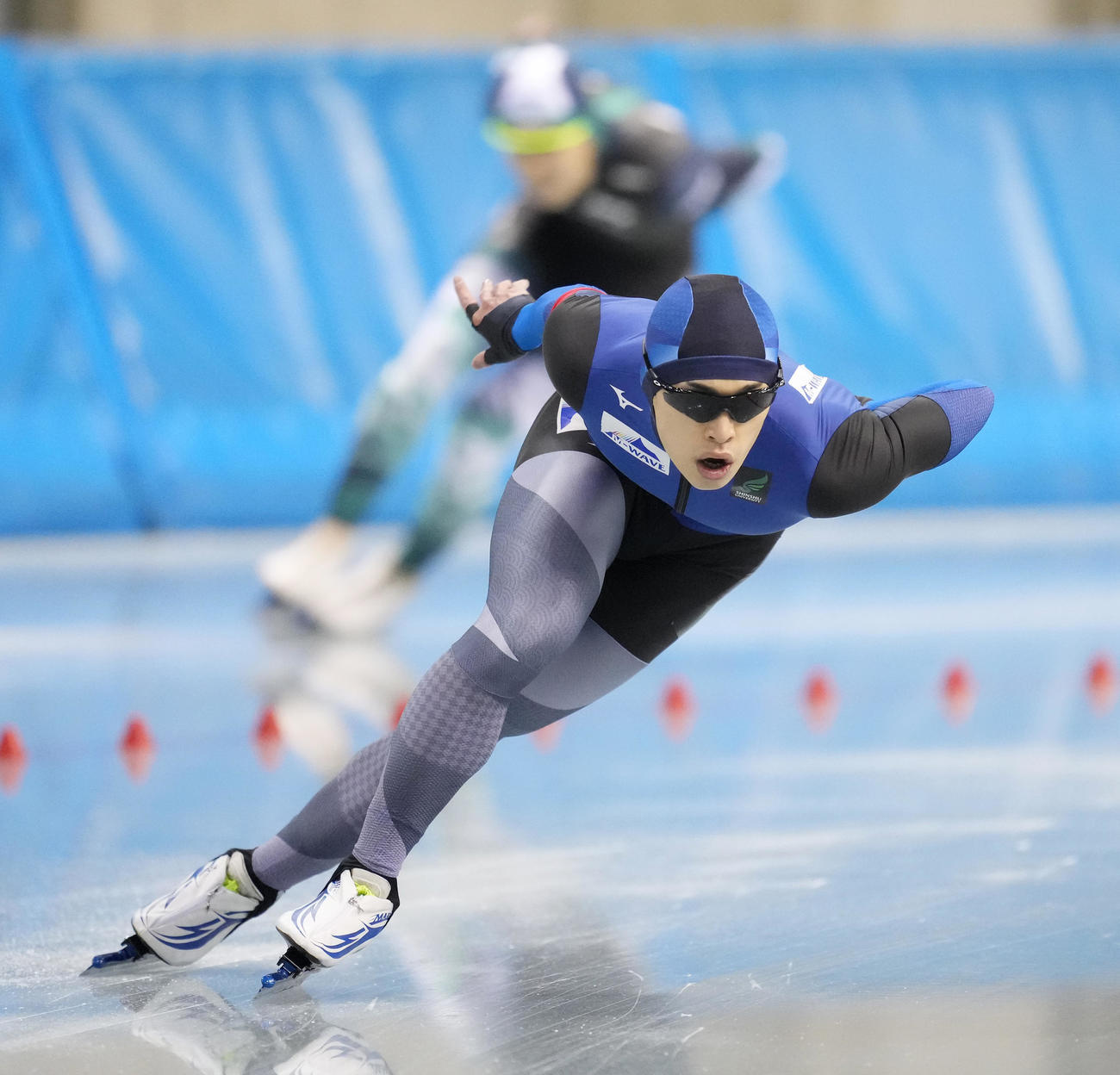 男子1000メートルで優勝した小島（撮影・菅敏）