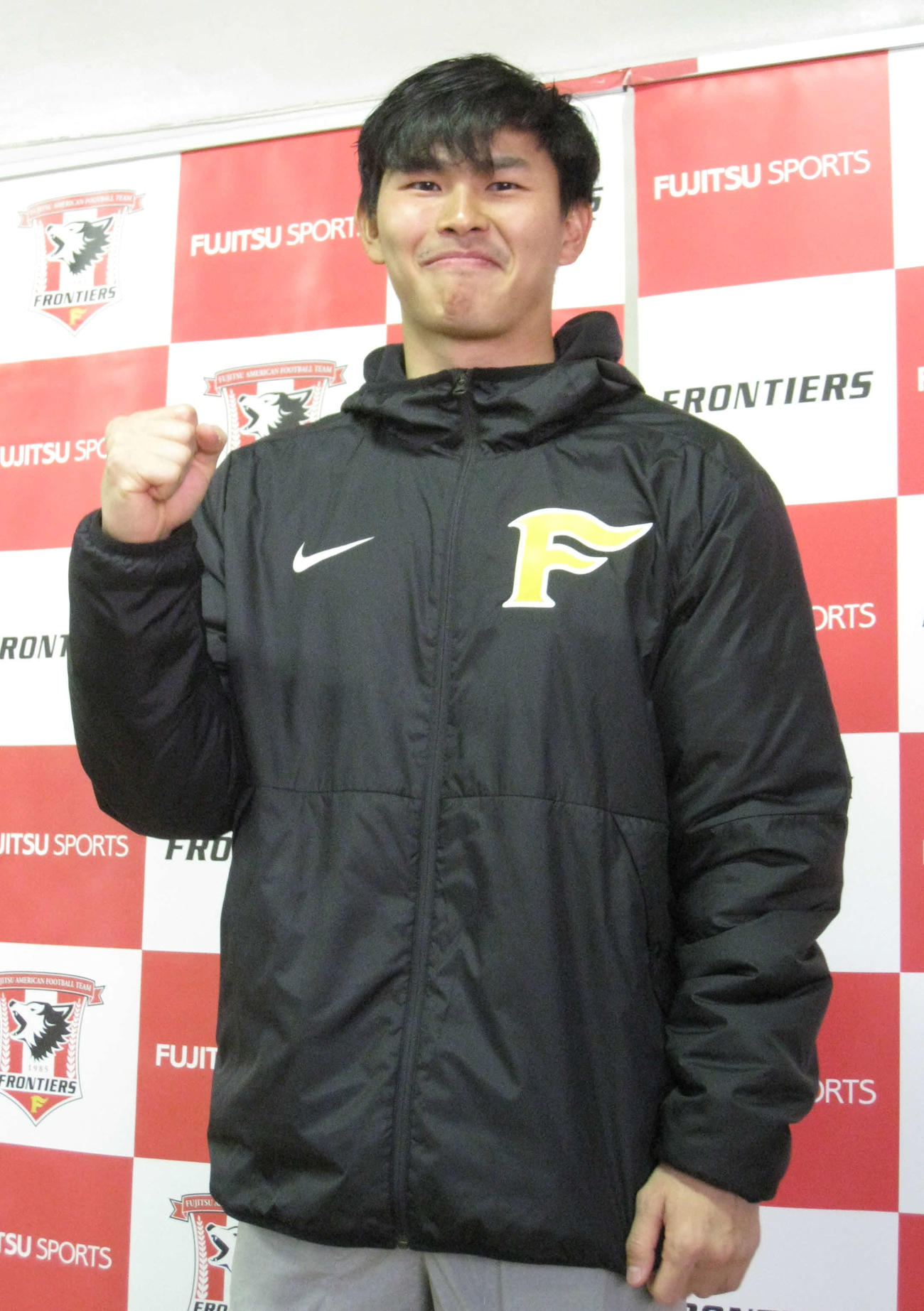 ライスボウルでの活躍を誓う富士通WR松井理己（撮影・吉池彰）