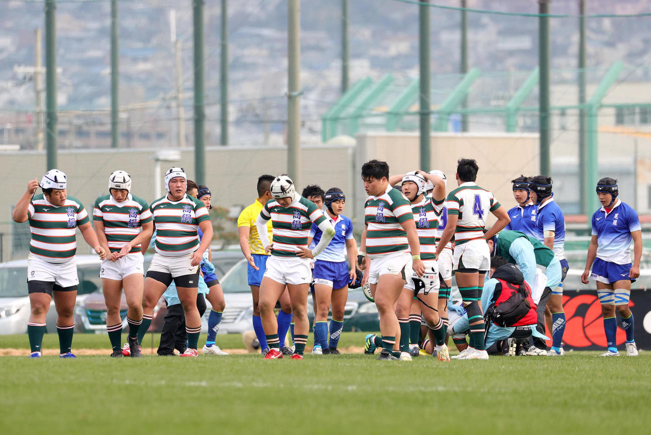 尾道対高鍋　尾道に敗れた高鍋フィフティーン（撮影・上山淳一）