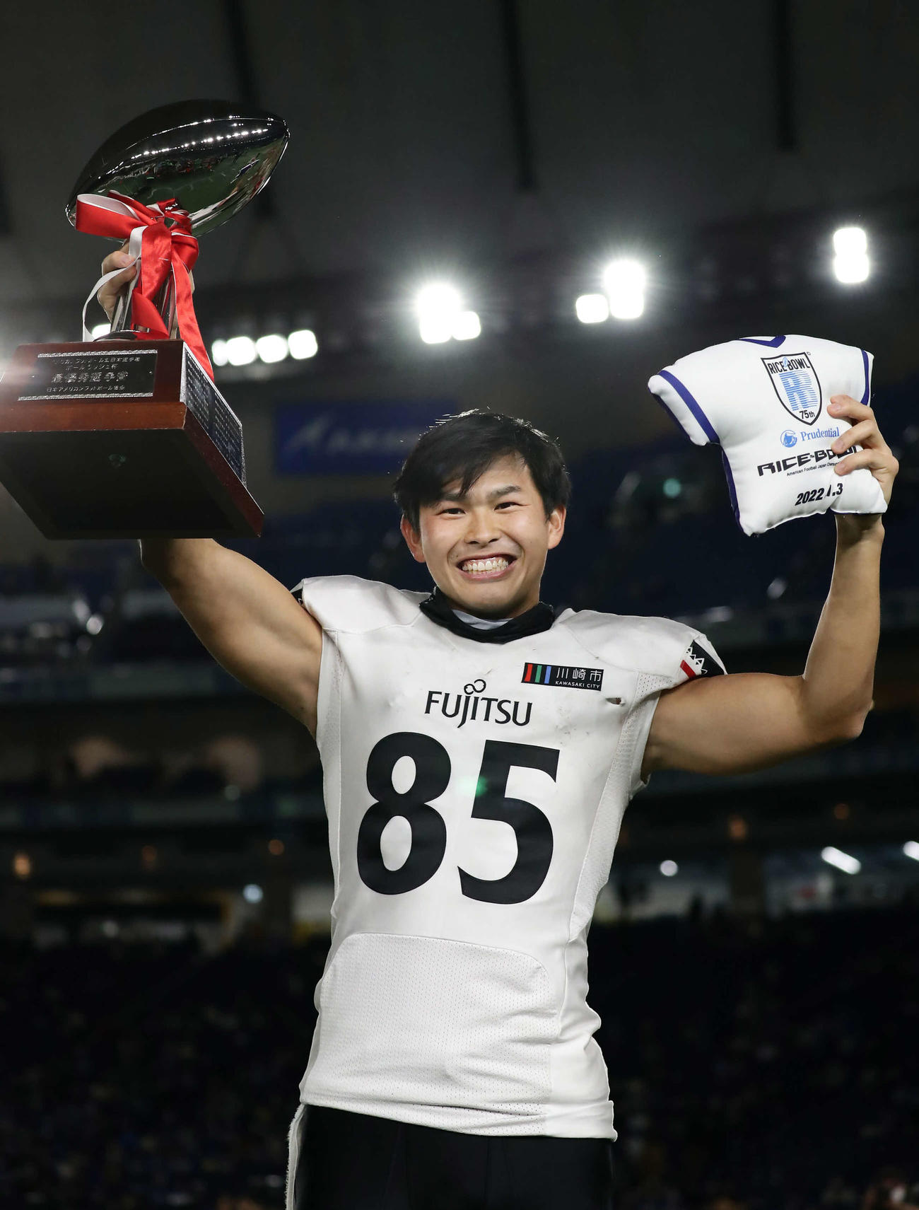 パナソニック対富士通　MVPを獲得した富士通WR松井（撮影・丹羽敏通）