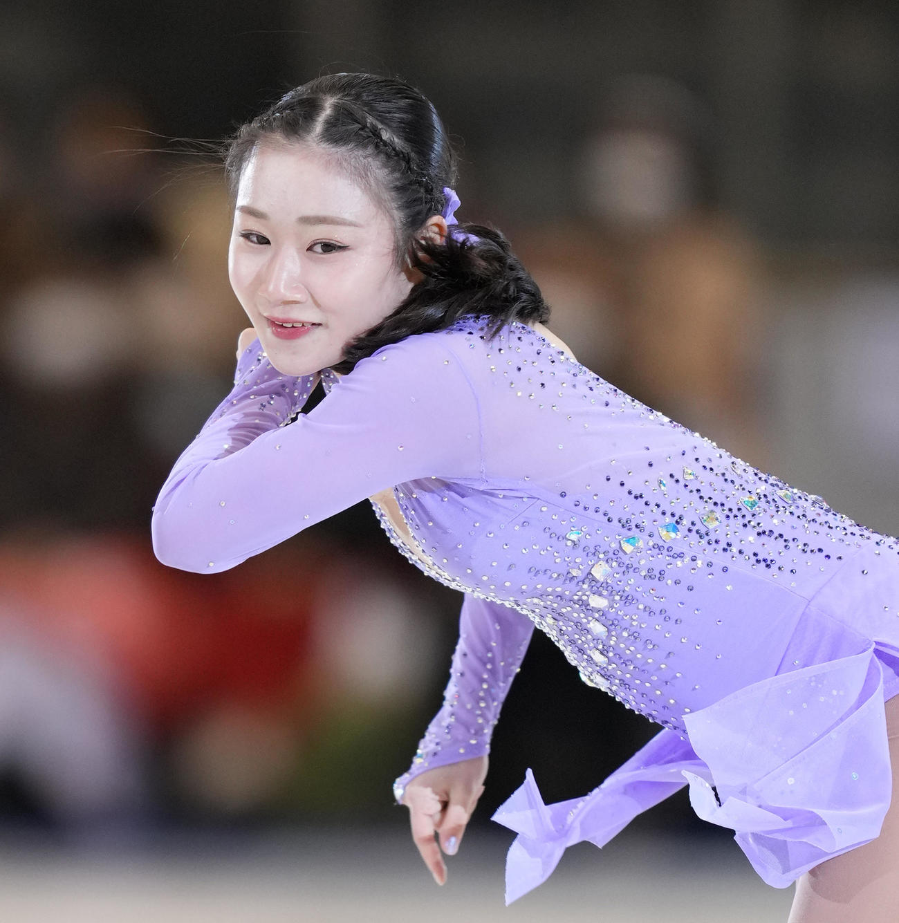 名古屋フィギュアスケートフェスティバルで演技する河辺（撮影・菅敏）