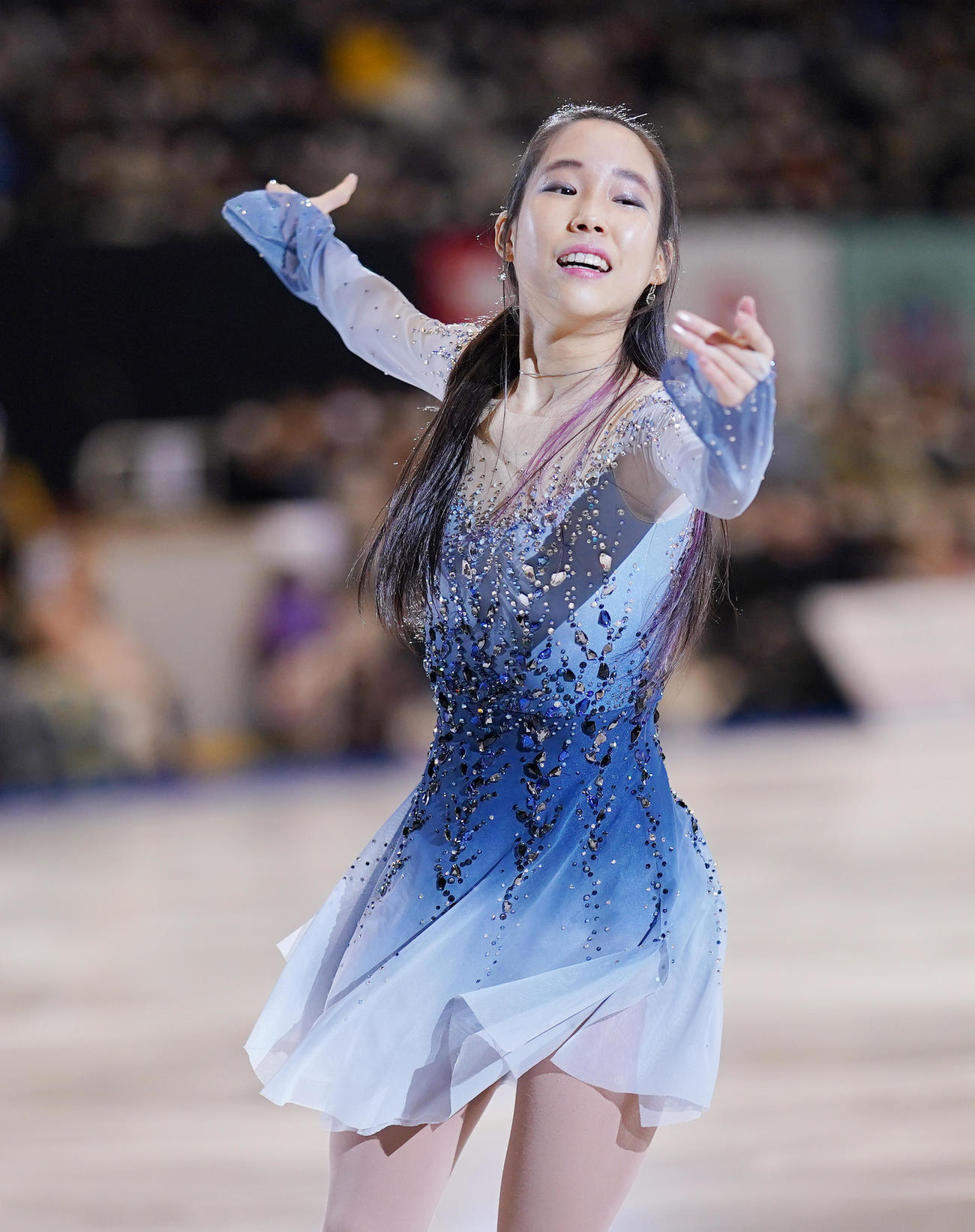 名古屋フィギュアスケートフェスティバルで演技する三原（撮影・菅敏）