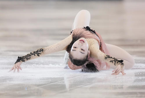 名古屋フィギュアスケートフェスティバルで演技する松生（撮影・菅敏）