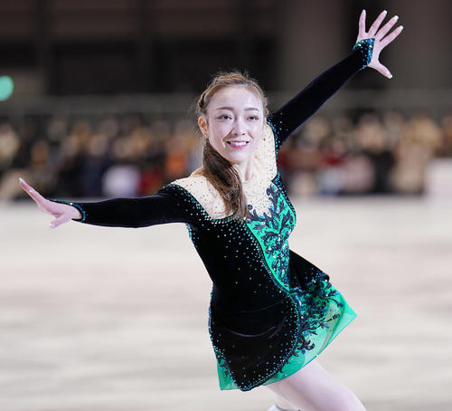 名古屋フィギュアスケートフェスティバルで現役最後の演技をする本郷（撮影・菅敏）