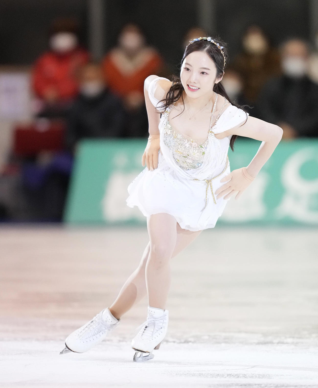 名古屋フィギュアスケートフェスティバルに出場し、演技をする本田真凜（撮影・菅敏）