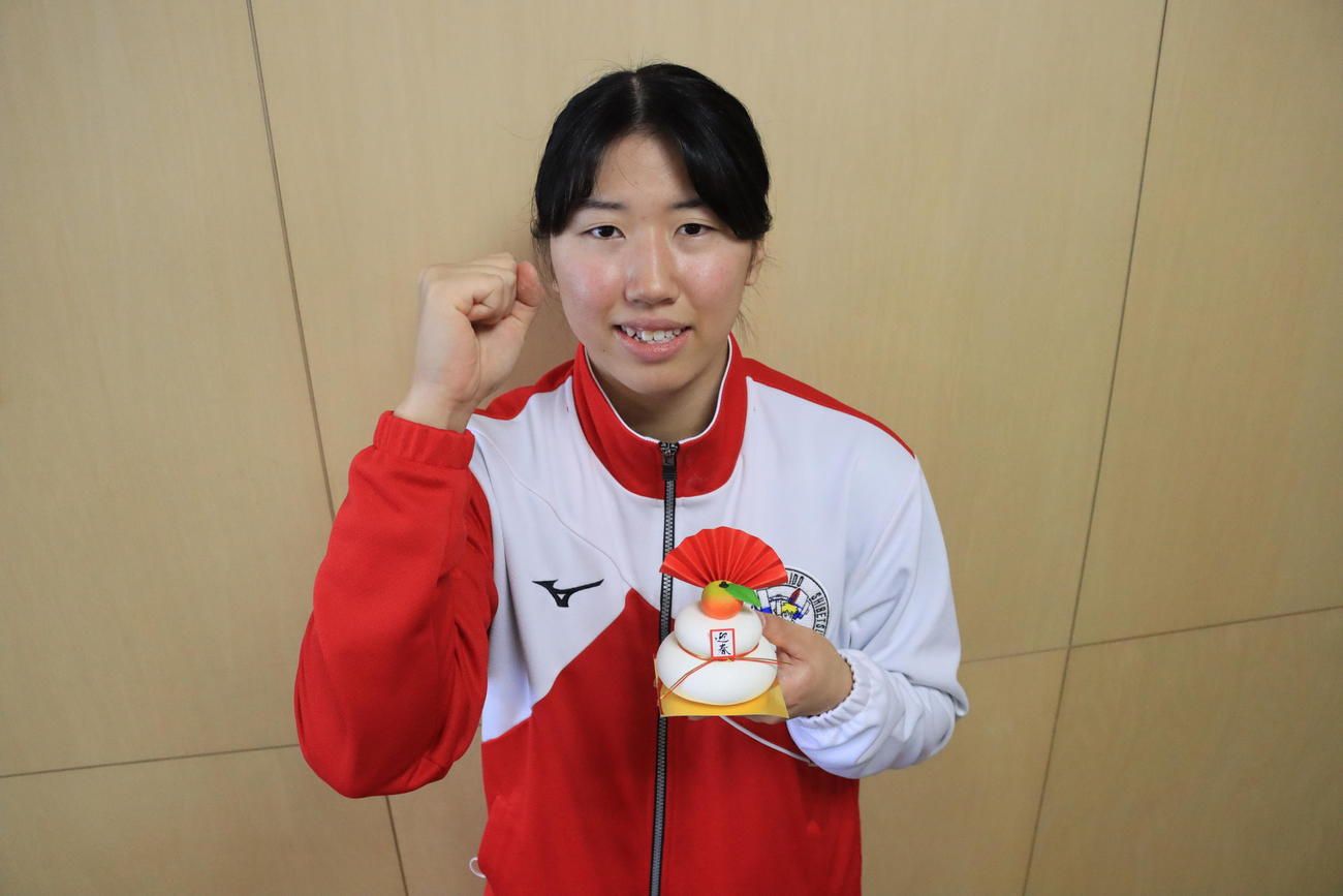 東京国際大に進学しパリ五輪を目指す重量挙げ女子71キロ級の士別翔雲・瀬川（撮影・保坂果那）