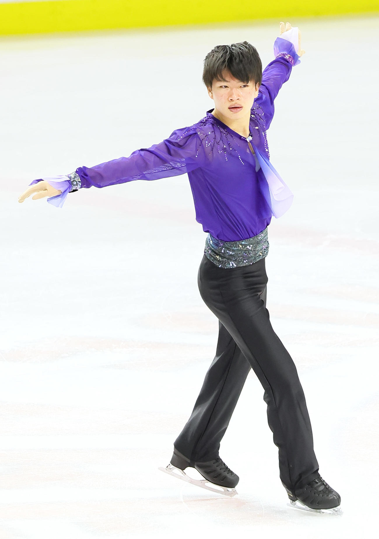 少年男子SPで演技する吉岡（撮影・足立雅史）