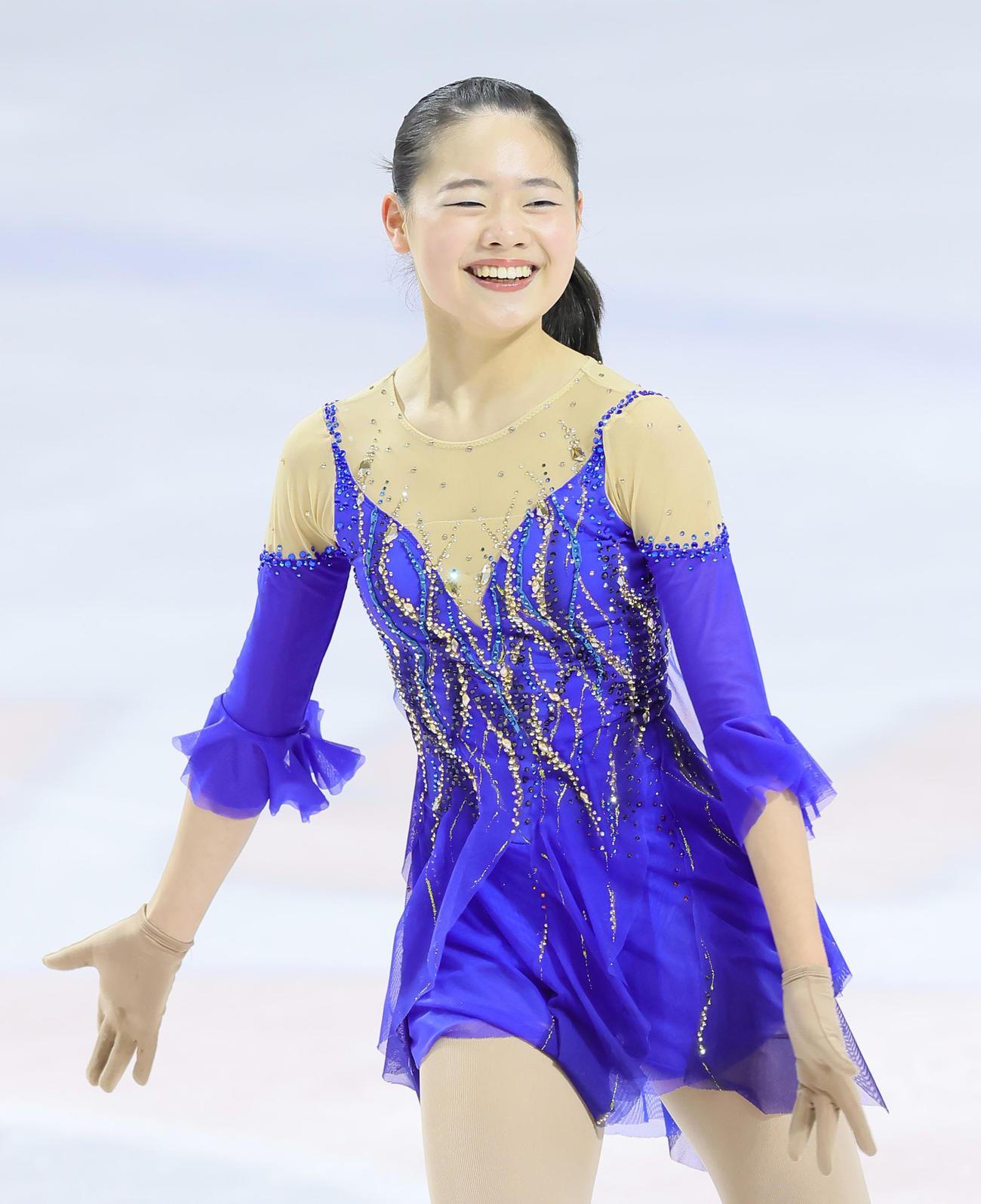 少年女子で個人4位の奥野（撮影・足立雅史）