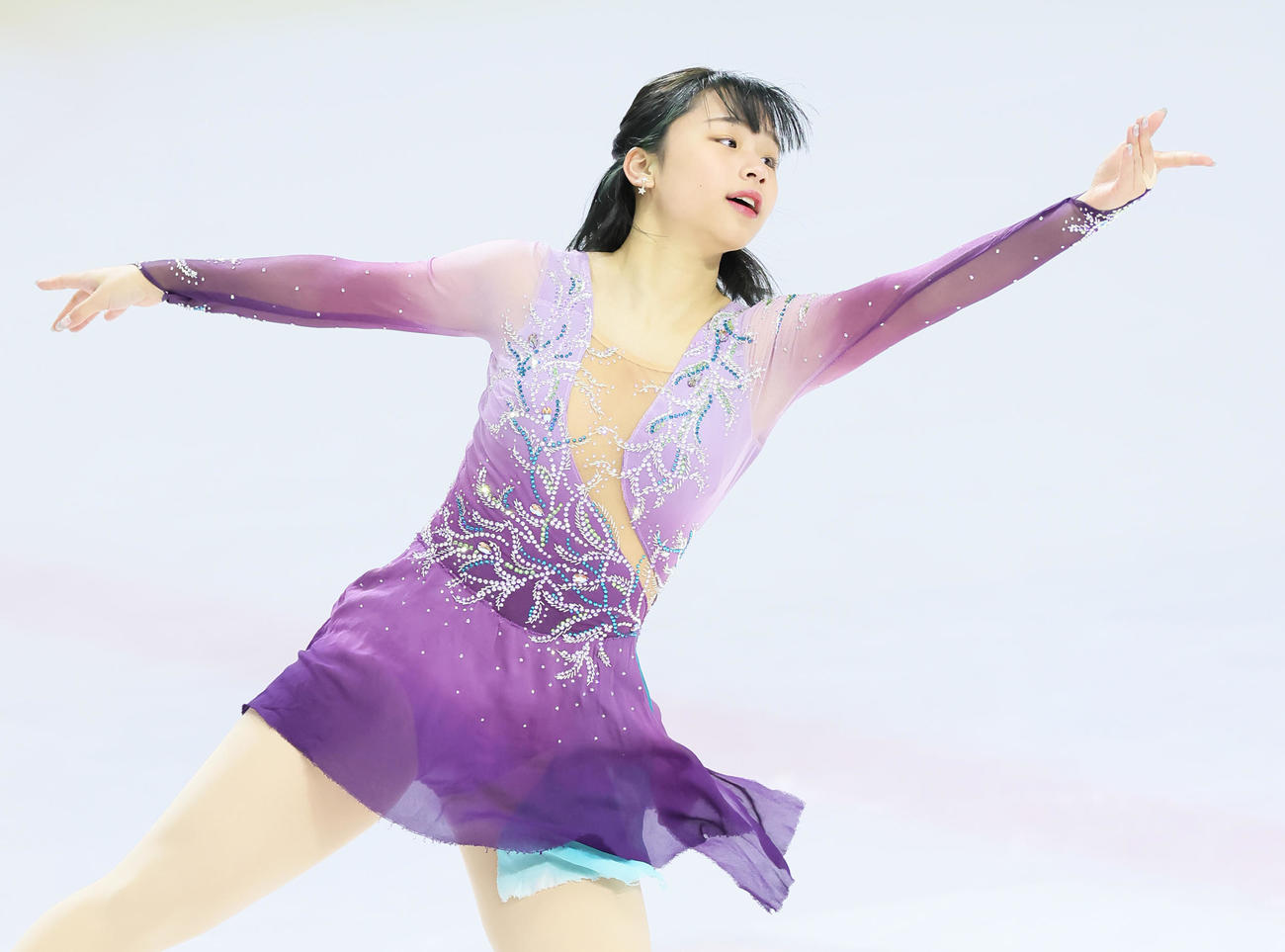 成年女子SPで演技する山下（撮影・足立雅史）