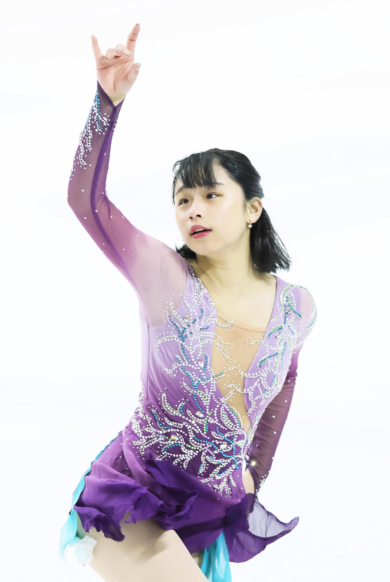 成年女子SPで演技する山下（撮影・足立雅史）