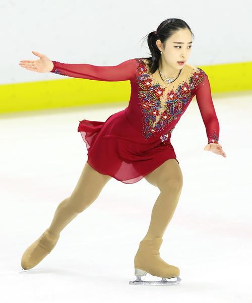成年女子SPで8位の竹野仁（撮影・足立雅史）