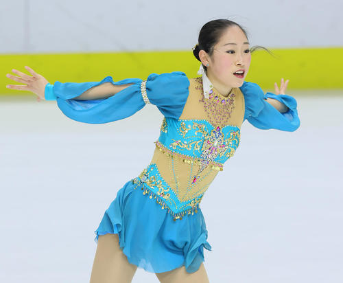 成年女子SPで5位の佐藤（撮影・足立雅史）