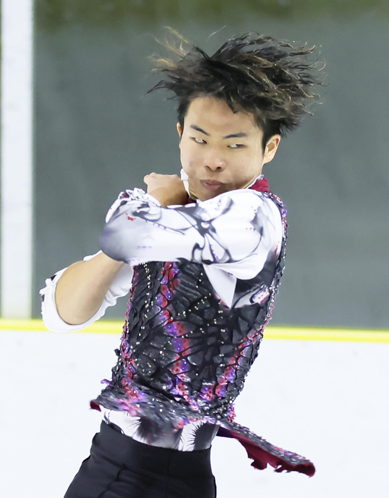 成年男子2位の森口のフリー（撮影・足立雅史）