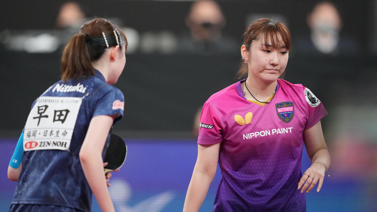女子シングルス準決勝で早田に敗れ決勝進出を逃した加藤美（撮影・鈴木みどり）