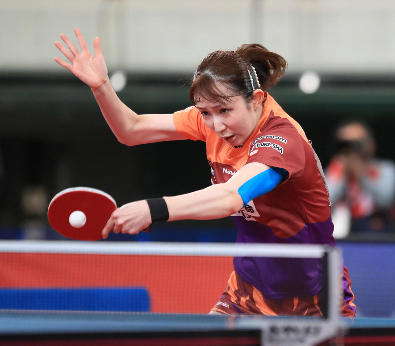 女子シングルス決勝で伊藤に敗れた早田（代表撮影）