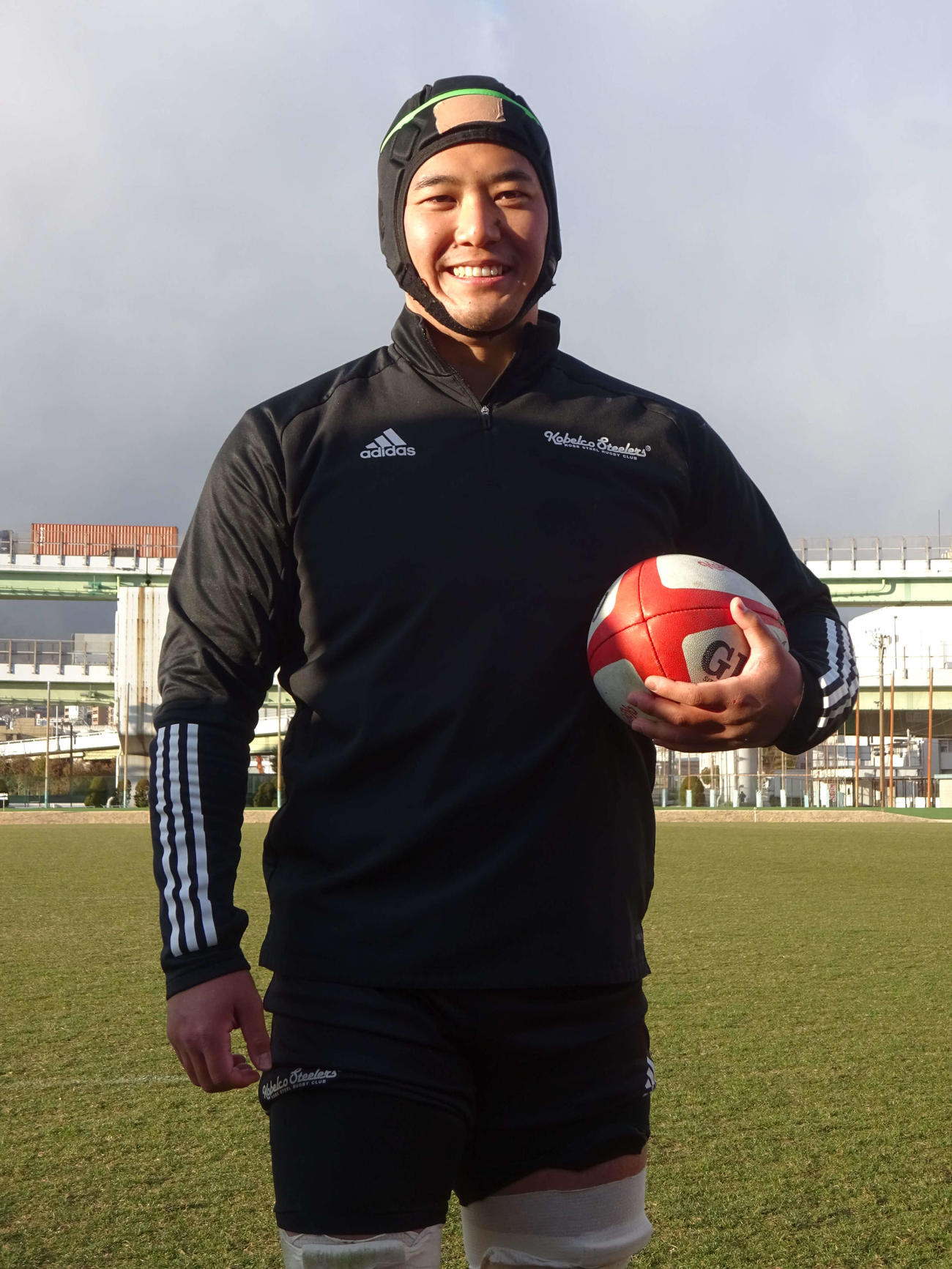 トヨタV戦でリーグ戦初スタメンとなった神戸フランカー前田剛（撮影・加藤裕一）