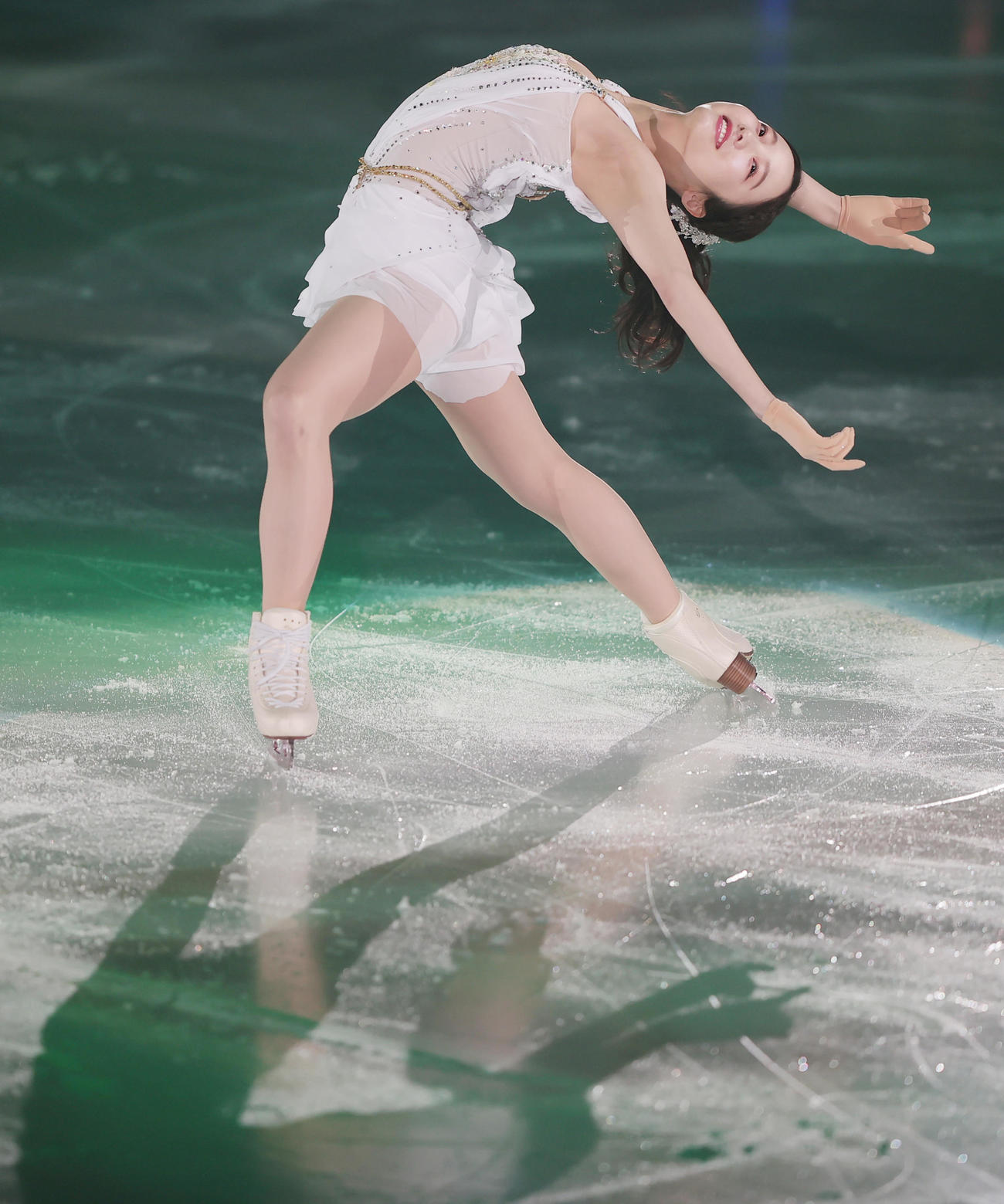 華麗な演技を見せる本田真凜（撮影・野上伸悟）