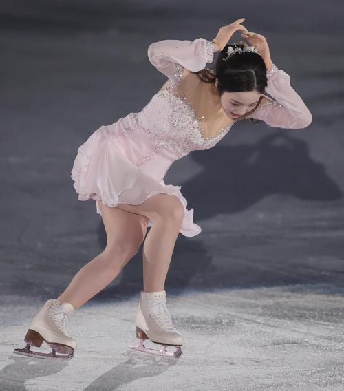 華麗な演技を見せる本田真凜（撮影・野上伸悟）