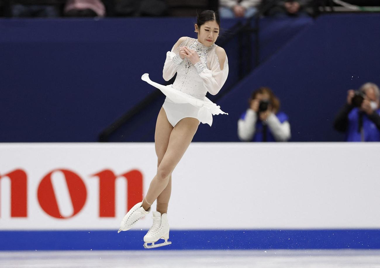 SPの演技を披露するイ・ヘイン（ロイター）