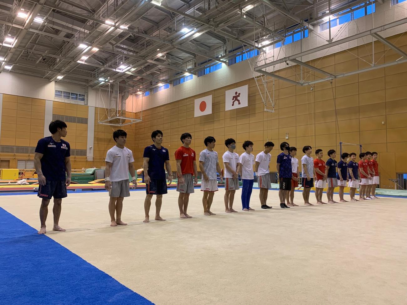 合宿に参加した選手たち（C）日本体操協会
