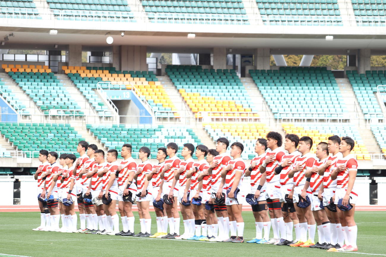 エキシビションマッチに臨んだ高校日本代表候補コピーライトJRFU