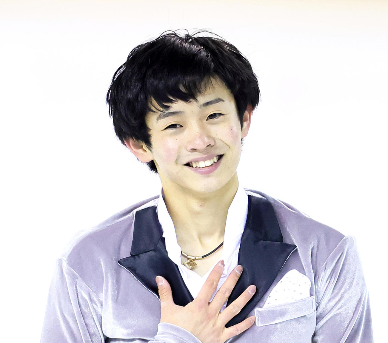 笑顔を見せる島田高志郎（2021年10月31日撮影）