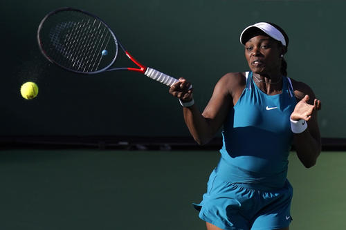 BNPパリバ・オープン1回戦、大坂なおみと対戦したスローン・スティーブンス（AP）