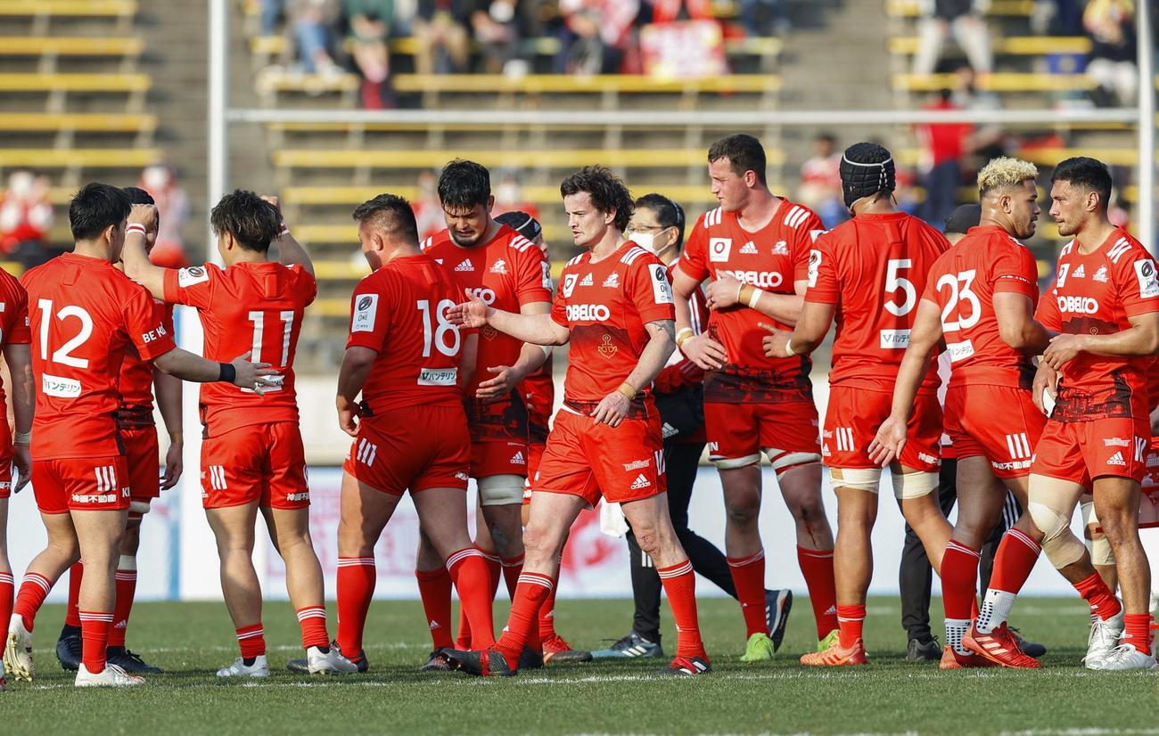 BR東京に勝利した神戸フィフティーン＝神戸ユニバー（共同）