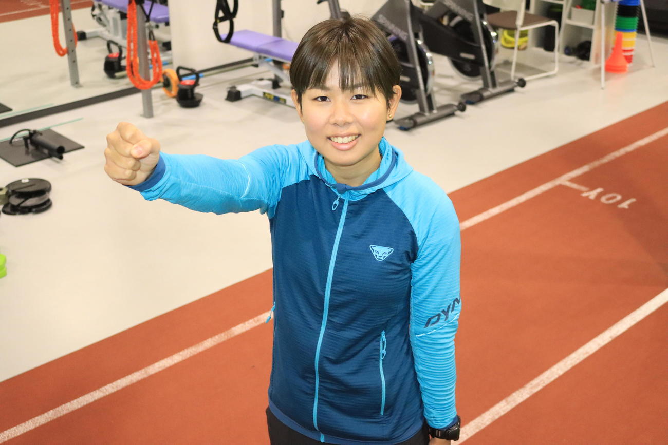 26年ミラノ・コルティナダンペッツォ五輪を目指す山岳スキー女子の滝沢（撮影・保坂果那）