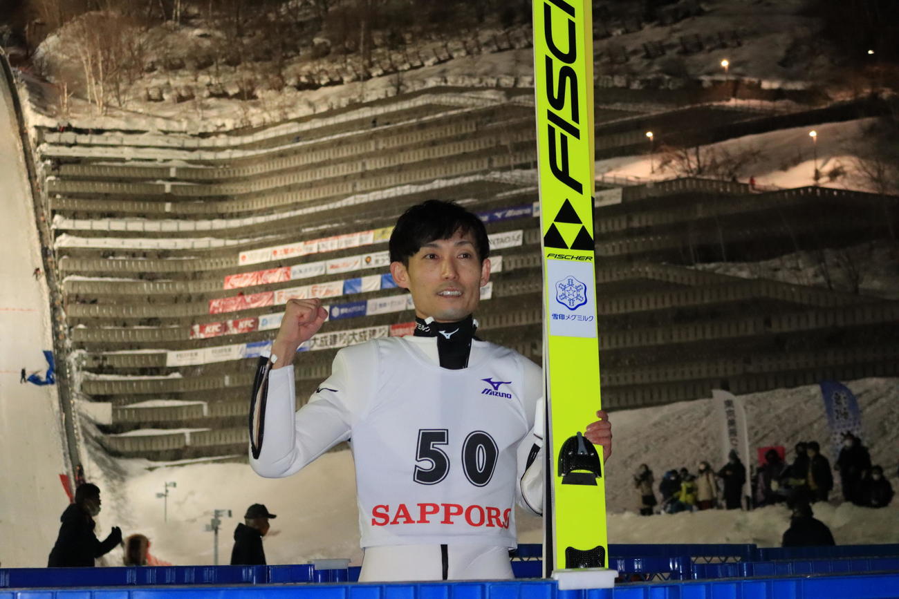 国内現役最終戦で優勝した伊東（撮影・保坂果那）