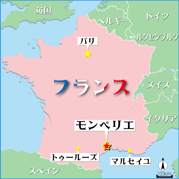 フランス・モンペリエ地図