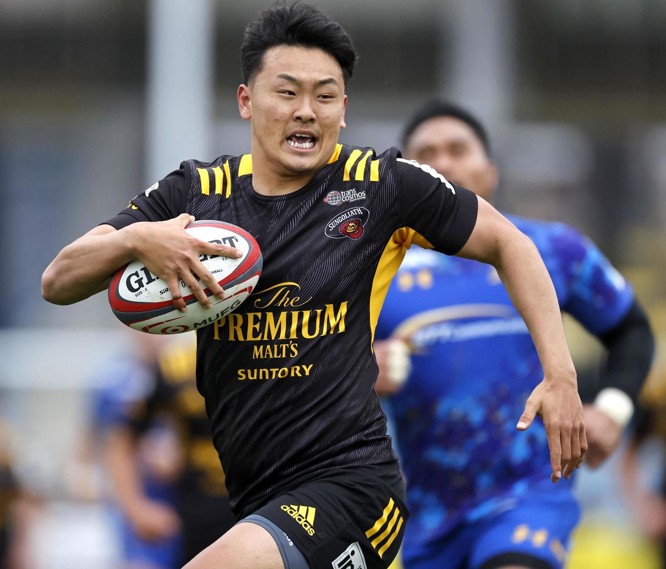 東京SG―浦安　後半、トライを決める東京SG尾崎泰（共同）