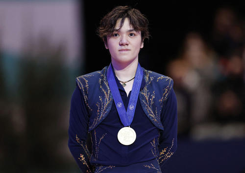 フィギュアスケートの世界選手権男子で初優勝した宇野（ロイター）