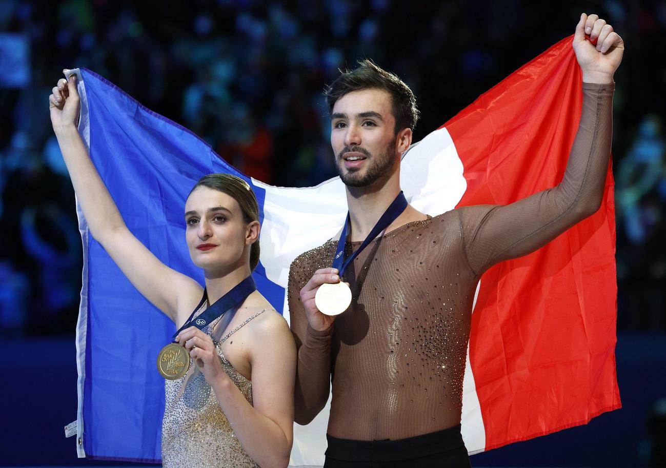 フィギュアスケート世界選手権アイスダンス・フリーダンス　優勝したガブリエラ・パパダキス＆ギヨーム・シゼロン組（ロイター）