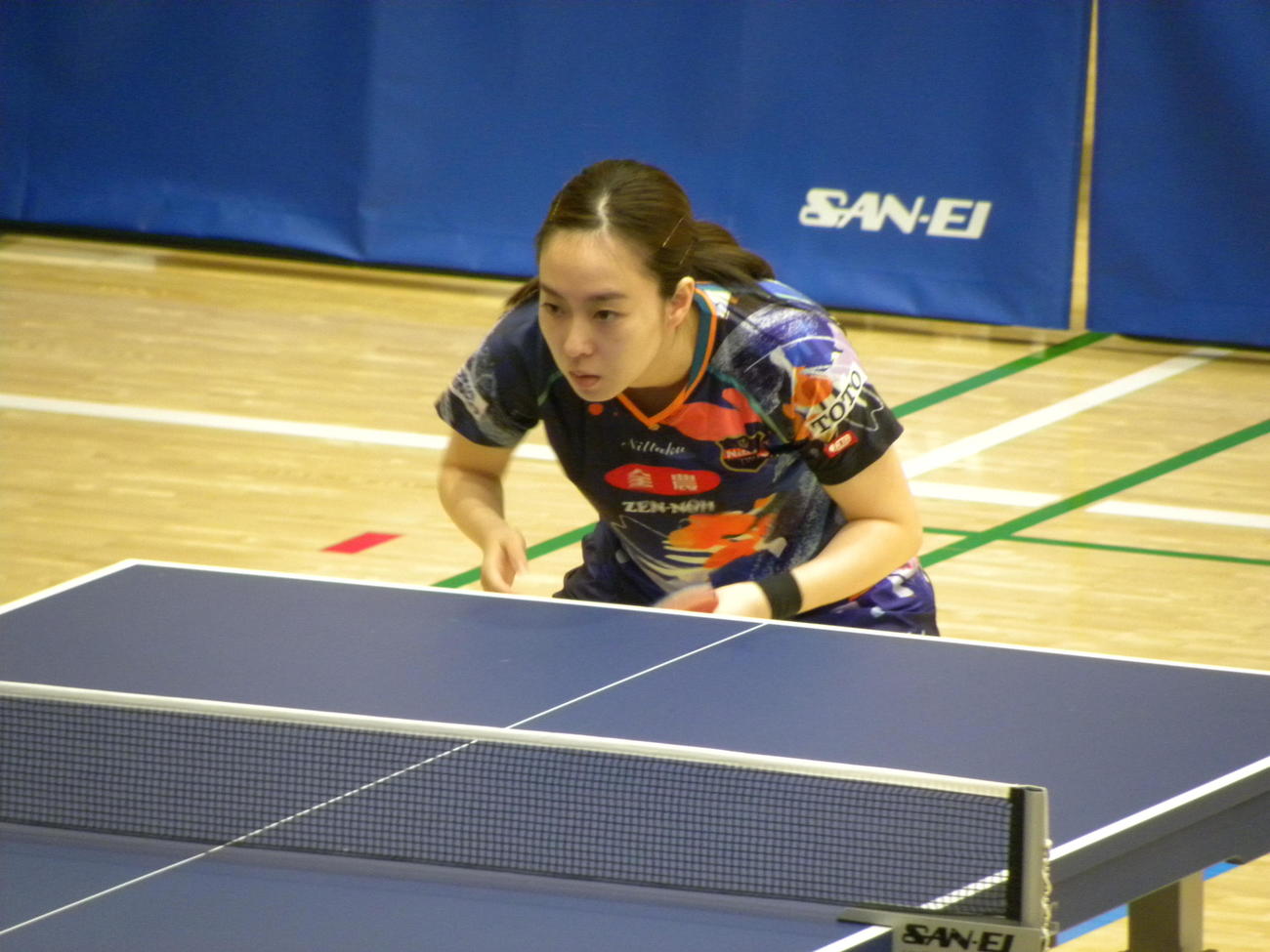 卓球のアジア大会日本代表選考会に臨んだ石川佳純（撮影・松本航）