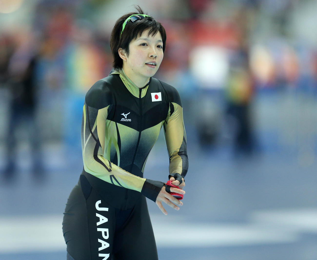 14年2月、ソチ五輪スピードスケート女子500メートル　5位に終わった小平