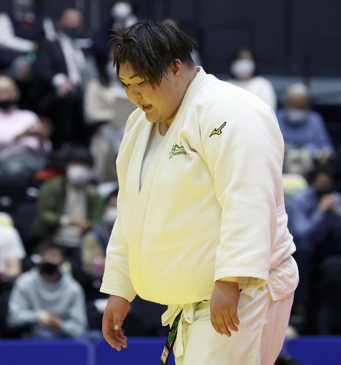 準決勝で橋本朱未に反則負けで敗れ、3位となった朝比奈沙羅（代表撮影）