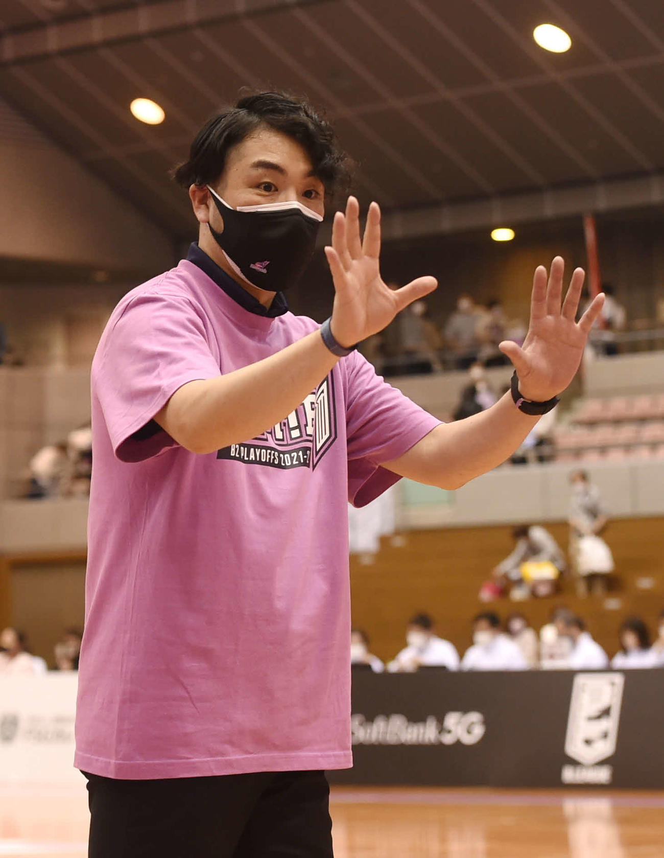 B2福島森山知広HC（22年4月24日撮影）