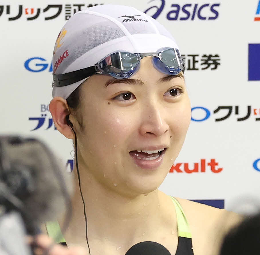 女子50メートル自由形決勝で、派遣標準記録の突破は、ならなかったが復帰後のベストをマークした池江璃花子（撮影・丹羽敏通）