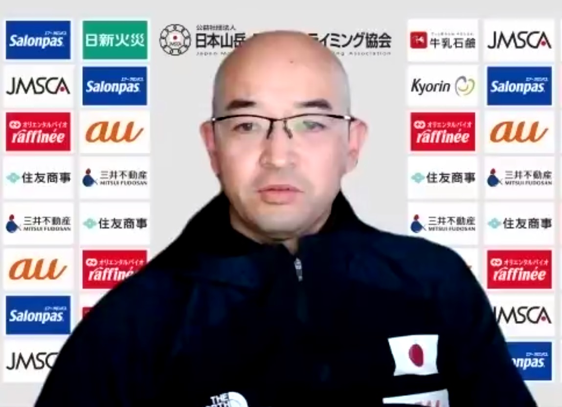 理事会後に取材対応した日本山岳・スポーツクライミング協会の安井博志理事