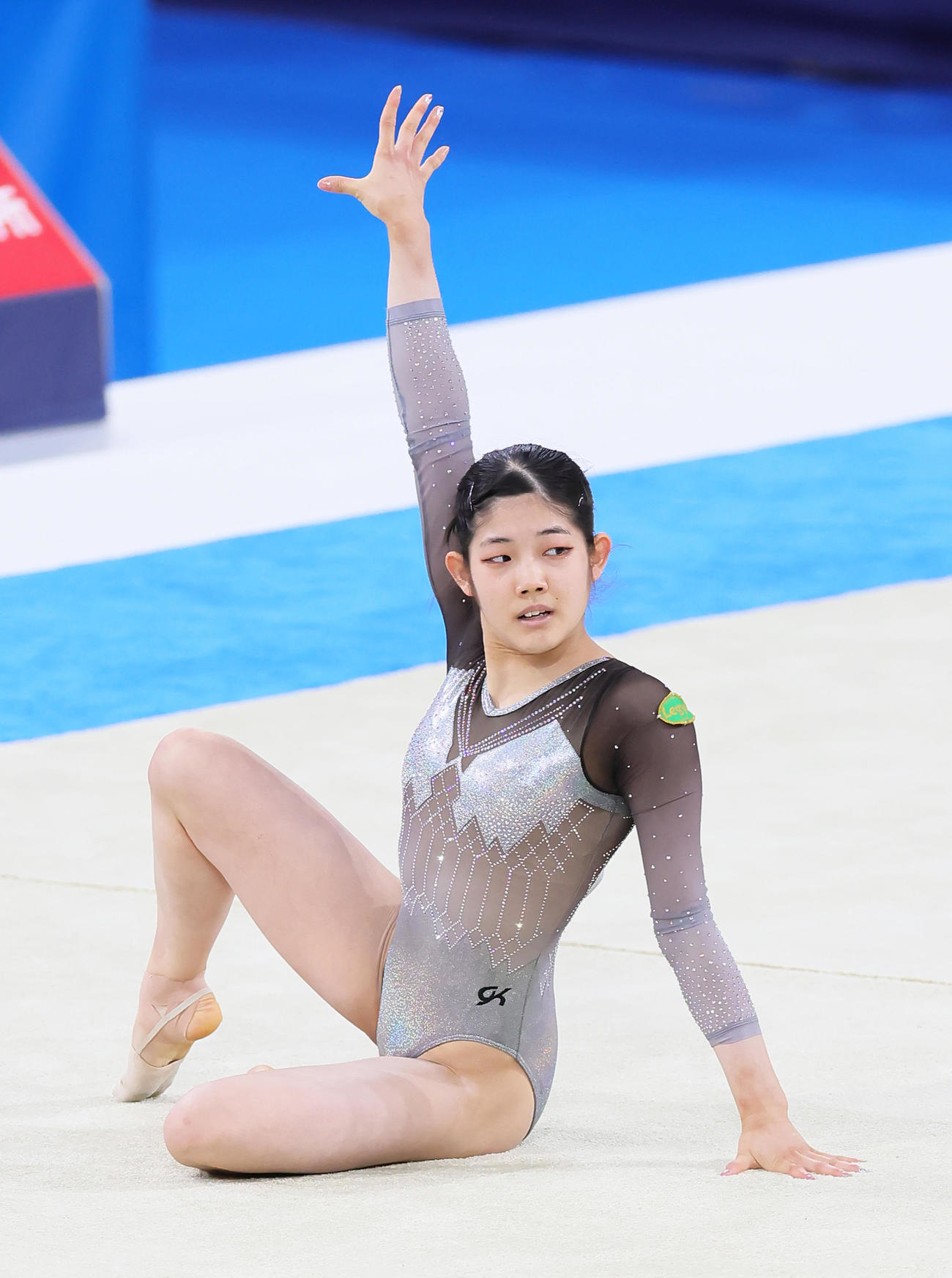 2位の笠原のゆか運動（撮影・足立雅史）