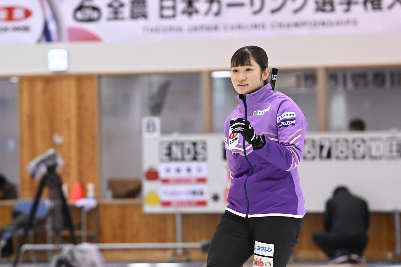 カーリング女子北海道銀行のスキップ田畑（C）JCA IDE