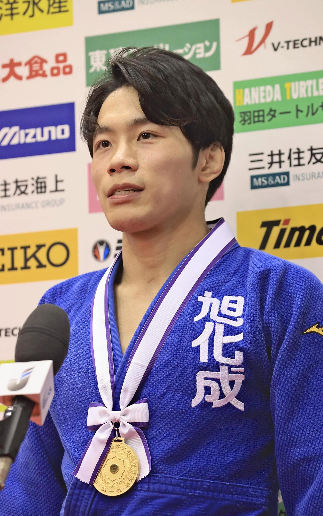 4月、体重別選手権の男子60キロ級で優勝した古賀玄暉