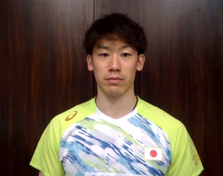 ネーションズリーグ開幕に向けてオンライン取材に応じる石川祐希
