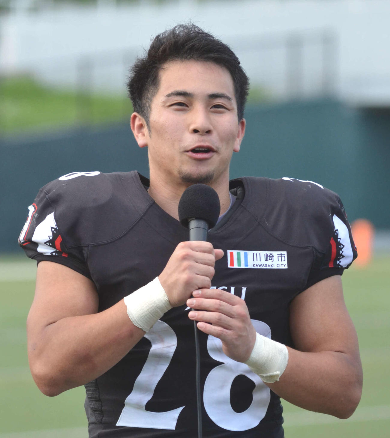 マン・オブ・ザ・マッチに選ばれた富士通RB香川将成（撮影・吉池彰）